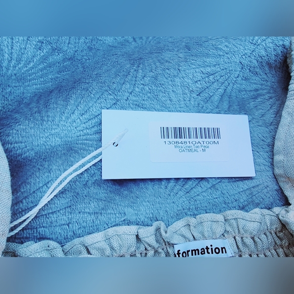 $278 NWT Reformation SET OF 2 Mora Linen Oatmeal Top Pants USA MADE Size M - Picture 11 of 11